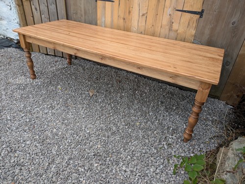 Pine farmhouse table - farmhouse, table.10