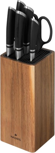 Wooden kitchen knife block - wooden,