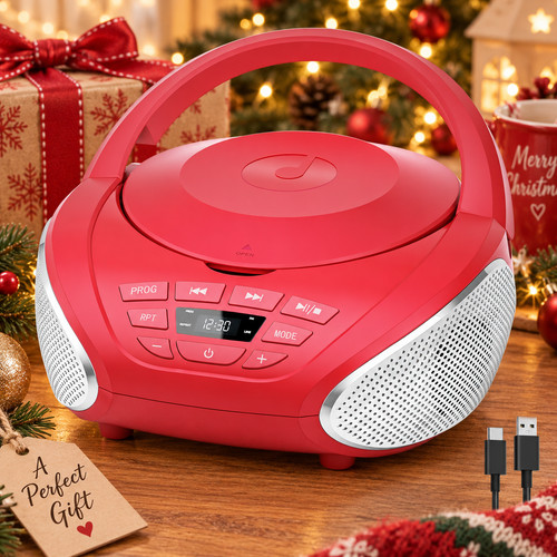 Portable player boombox fm - cd,