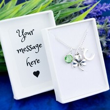 Shamrock Necklace, Personalised Gift, Lucky Charm, Ireland Jewellery, Irish Gift