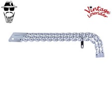 VINTAGE LOWRIDER TRIPLE FLAT TWISTED CHROME CHAIN GUARD 20" LOWRIDER BIKES.