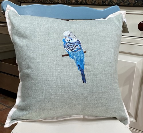 Embroidered beautiful budgie - embroidered,