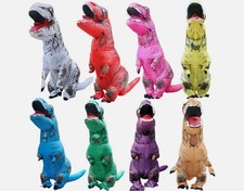 Adult Kids T-REX Dinosaur Inflatable Costume Suit Outfit Party Cosplay Halloween