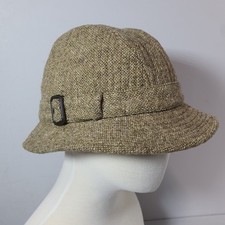 GAMEDOG 100% Wool Tweed Hat Hunting Country Trilby Fedora Pork Pie Shape Brim