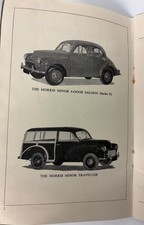 Morris Minor Series II 2 Saloon & Traveller Operation Manual Ninth Edition 1956