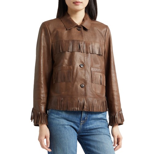 Leather jacket for women - leather,