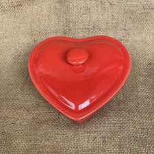Red Heart Shaped Lidded Ramekin / Casserole Dish / Oven Proof