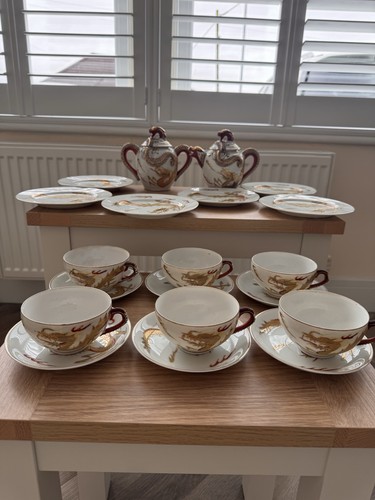 Japanese dragon kutani tea - dragon,