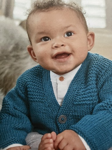 Baby childs easy cardigan - cardigan, dk