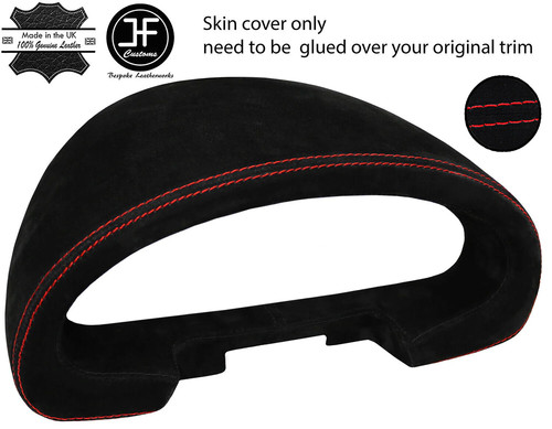 Red stitch speedo gauge hood - red,