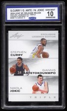 Curry Giannis Jokic 2024 Leaf SP Exclusive Legends Triple CCG 10