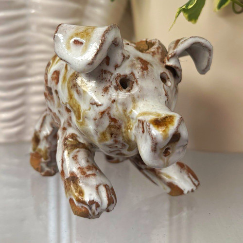 Vintage handmade ceramic pig - handmade,