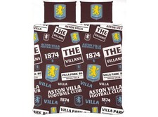 Aston Villa FC Patch Double Duvet - Brand New Official Merchandise