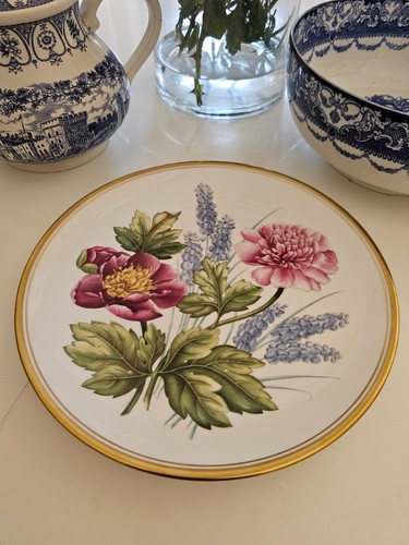 Spode garden flowers plate - spode,