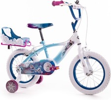 Girls Disney Frozen 14 Inch Bike - Stabilisers, Doll Carrier - Ages 4-6 - 24971W