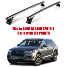 Premium Roof Rack Bars For AUDI Q7 (4M) (2015-) rails with FIX POINTS AL301/314M