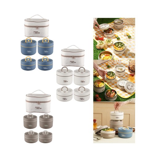 4pcs insulated lunch - insulated, set
