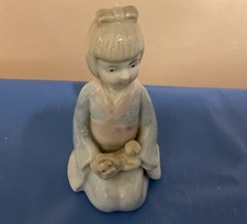 Spanish Style small japanese Girl With Dog