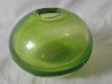 Green studio glass small vase