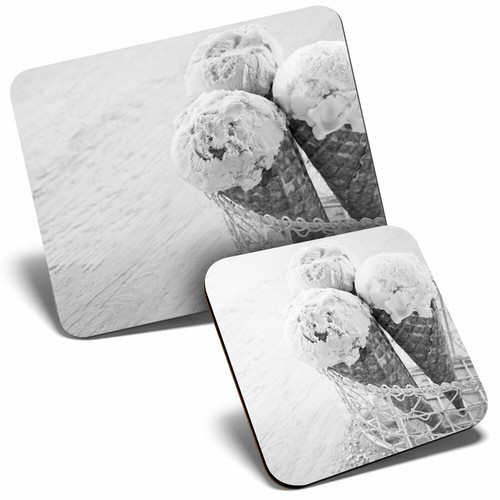 Mouse mat coaster - set, bw