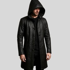 Men’s Black long Hooded