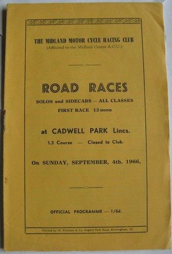 Cadwell park sep 1966 - 4,