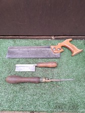 X 3 Vintage Hand Saws Woodworking Old Tool For Restoration (#408)