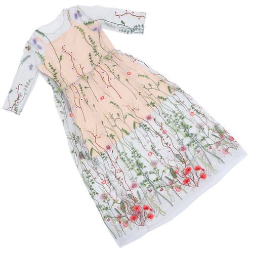 Women long floral embroidered - ,