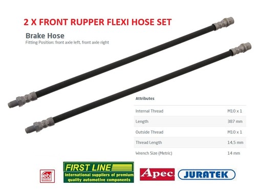 Front brake hoses for - front,