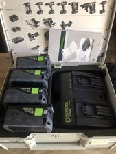 Festool 577137 Energy Set SYS 18v Inc 4x 5.2Ah Batts, 2/TCL 6 DUO In Carry Case