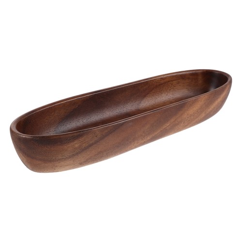 Wood fruit bowl boat shaped - fruit,