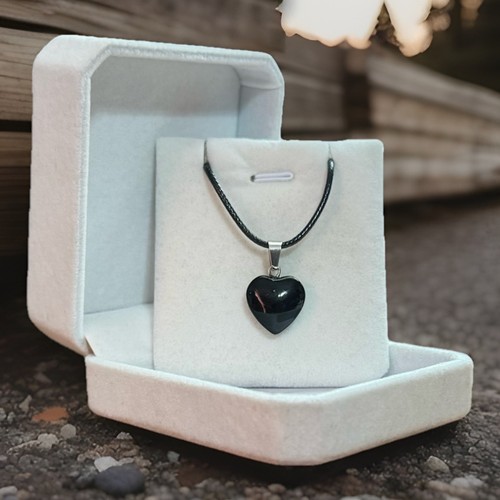 Natural stone heart pendant - heart,