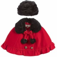 Girls Red Couche Tot Cape &