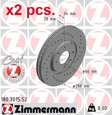 Pcs front brake disc - front,