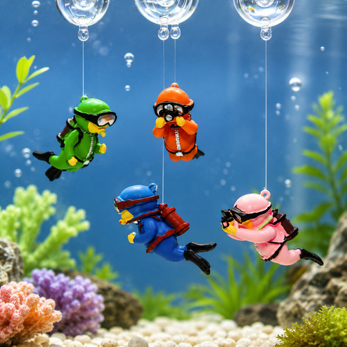 Floating diver aquarium - diver,