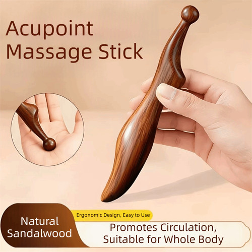 Wooden foot massage stick - wooden,