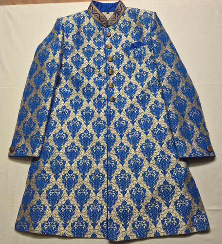 Men blue gold - blue, brocade
