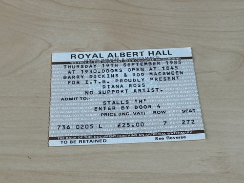 Diana rosss concert ticket - diana,