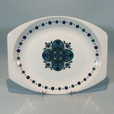 Vintage J & G Meakin Impact Oval Serving Sandwich Plate 70's Retro Dining