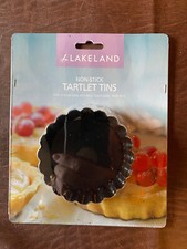 Kitchen Craft 4 Non Stick 10cm Fluted Round Loose Base Mini Tartlet Baking Tins