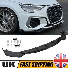 Glossy Black Front Bumper Chin Lip Spoiler Splitter For Audi A3 8P 8V A1 S3 RS3