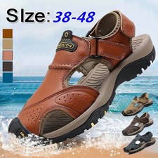 Summer Mens Leather Walking