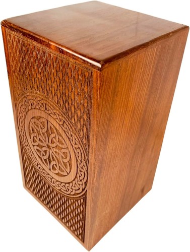 Hand carved urns - urns, wooden