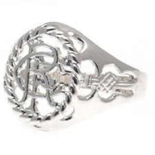 Rangers FC Silver Plated Crest Ring Small Size R Official Merchandise Gift Idea