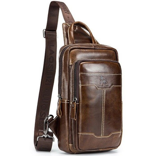 Mens leather sling bag chest - mens,