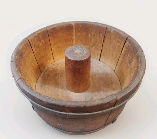 Antique wood bowl - wood,