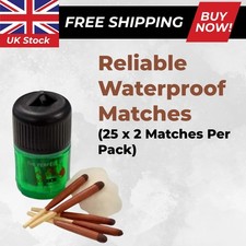 BCB Waterproof Matches With 6 Strikers ( 25 x 2 Matches Per Pack)