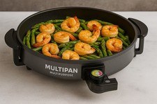 LARGE Electric Frying Pan 40cm Multi-Function cooker Non-Stick  With Clear Lid