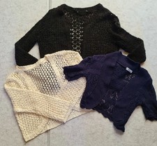 3 Party Bolero's Silver Blue Black Size SML 8-10 Ladies