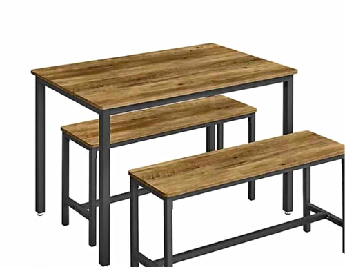 Industrial piece dining - industrial, 3-piece